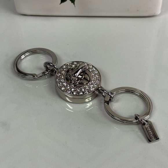 Coach Silver Pave Key Chain - Picture 1 of 4